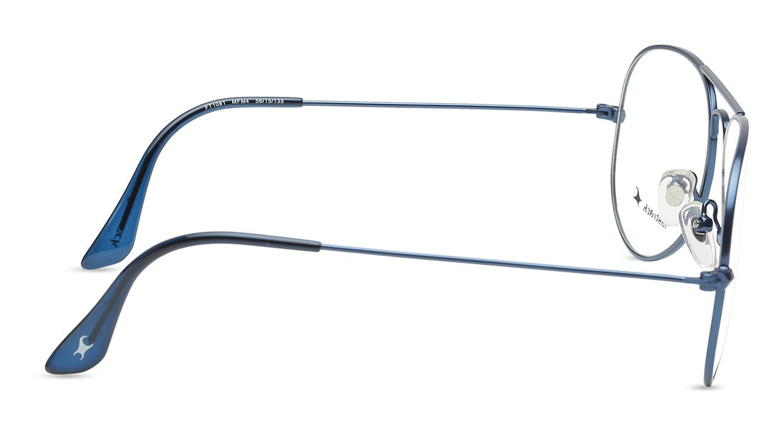 Blue Aviator Rimmed Eyeglasses