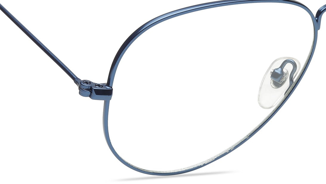 Blue Aviator Rimmed Eyeglasses