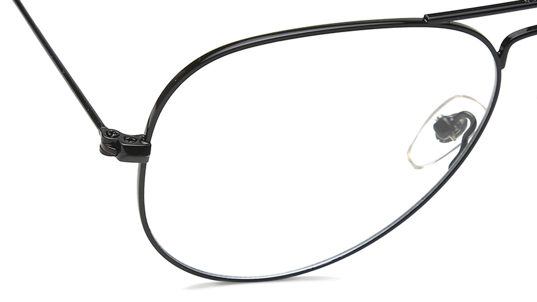 Black Aviator Rimmed Eyeglasses