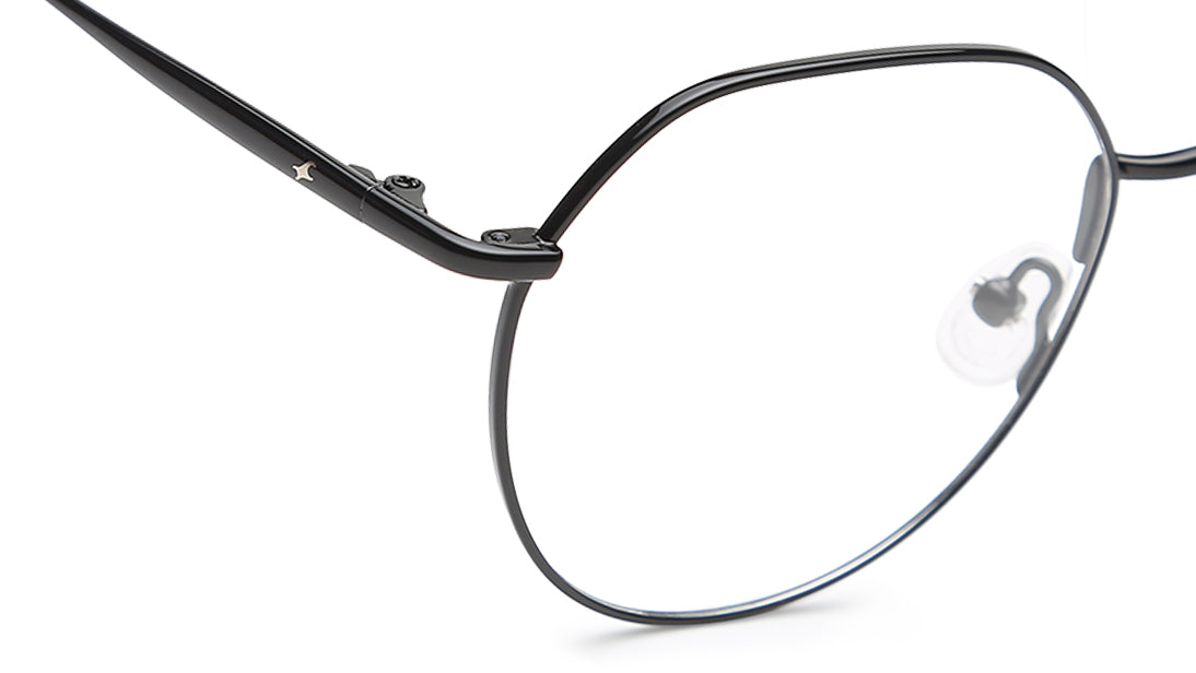 Shinny Black Cateye Rimmed Eyeglasses