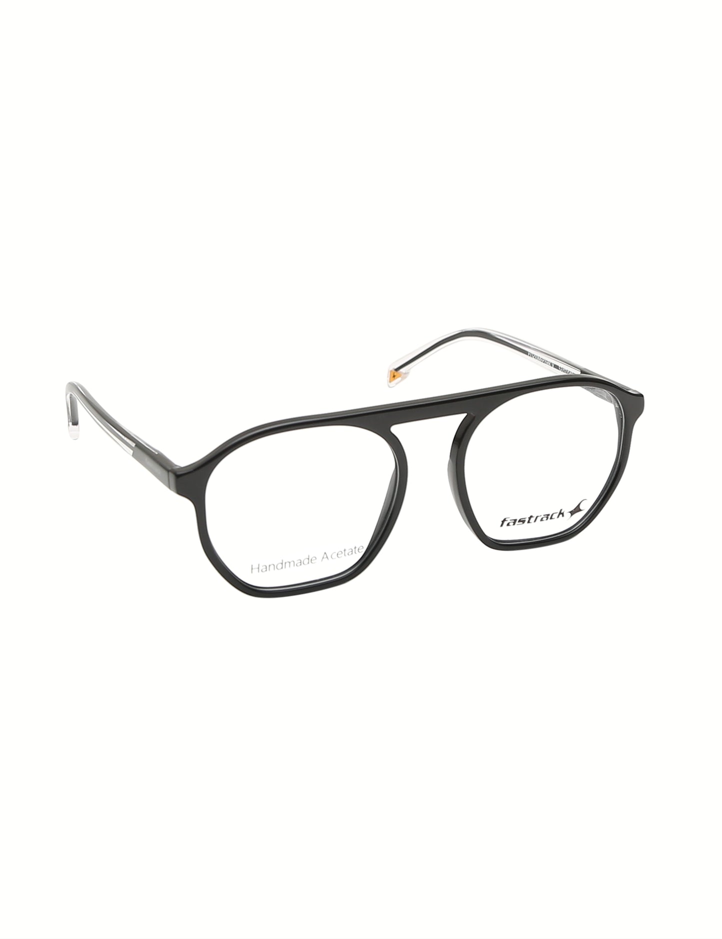 Clear And Black Aviator Rimmed Eyeglasses