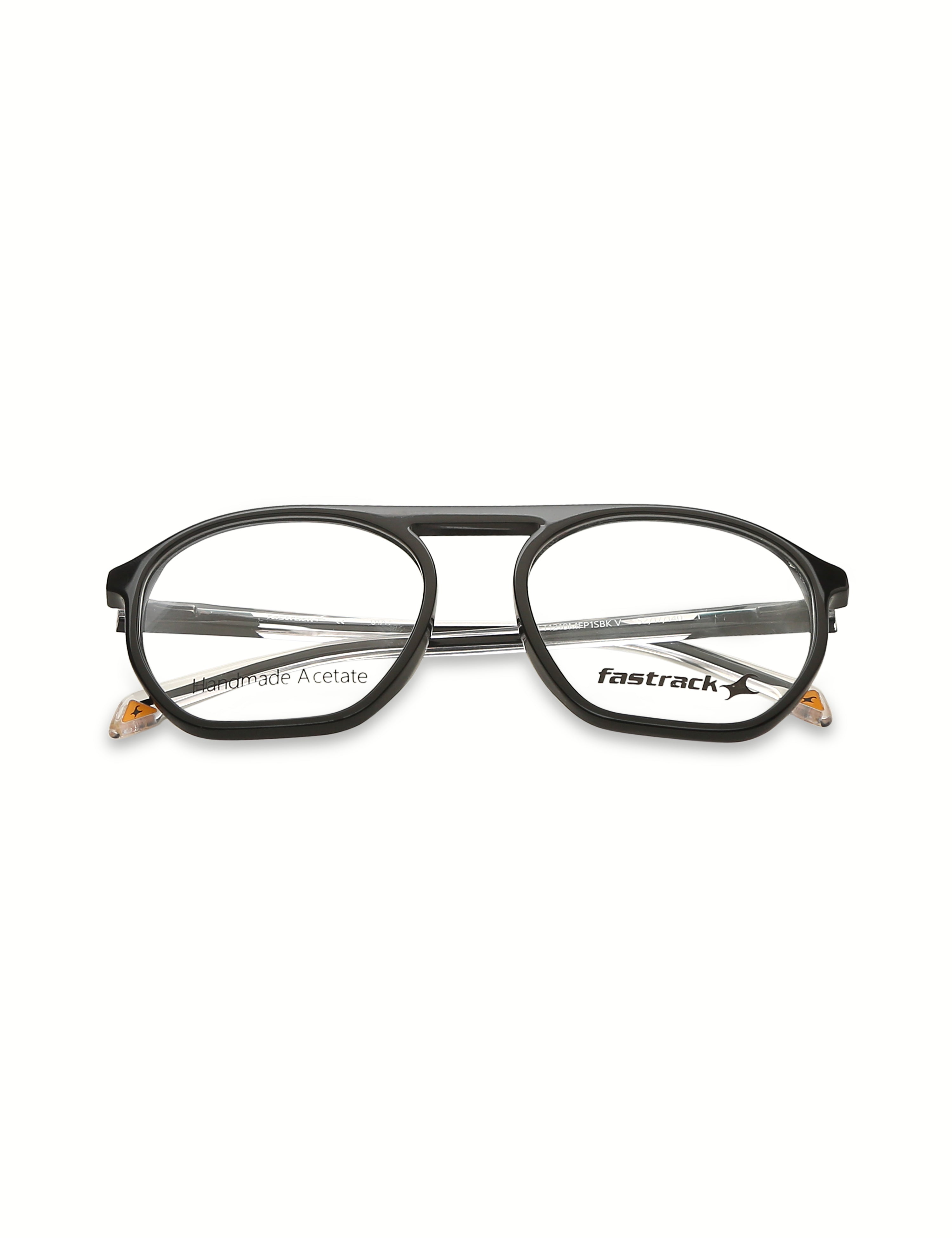 Clear And Black Aviator Rimmed Eyeglasses