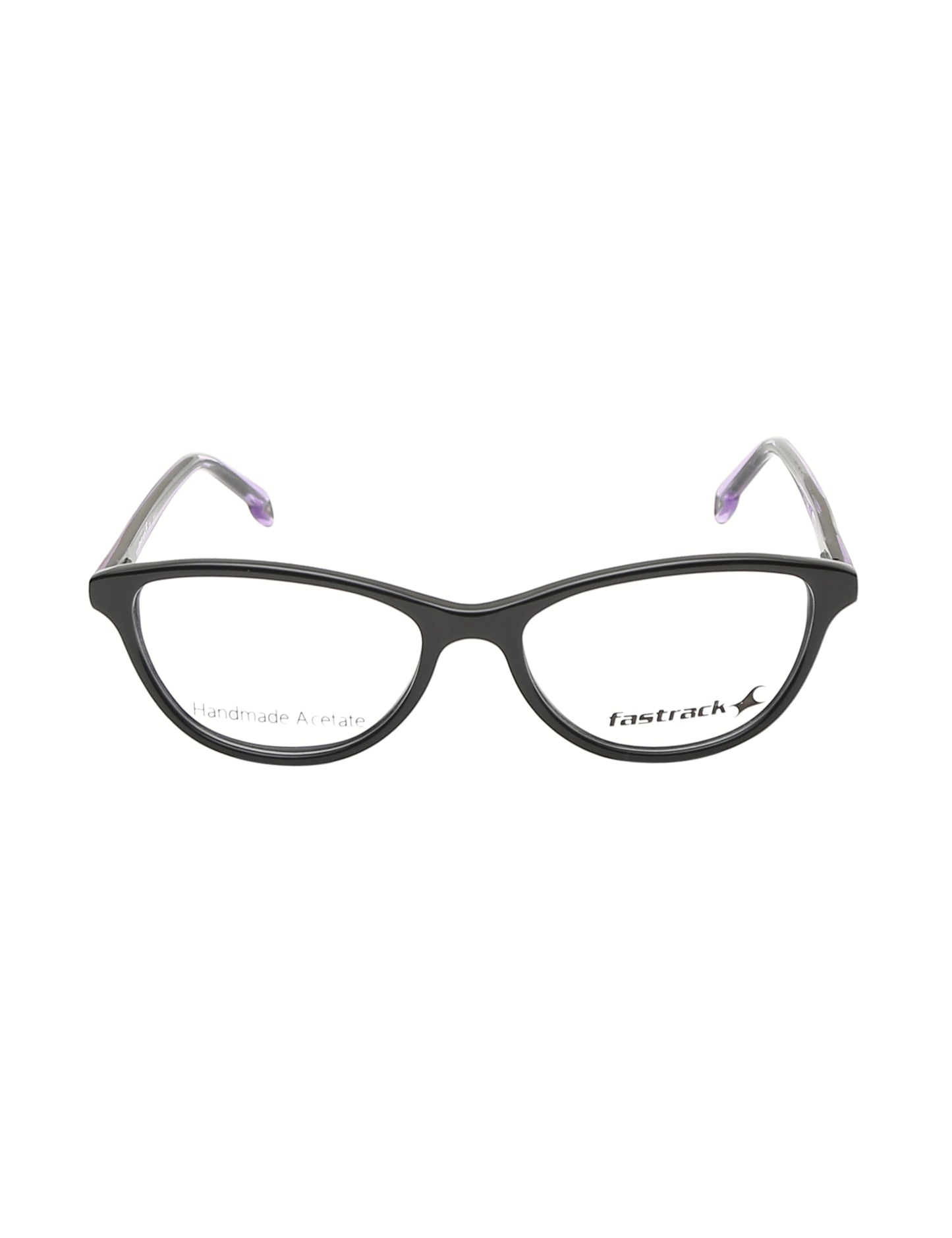 Crystal Purple And Black Cateye Rimmed Eyeglasses