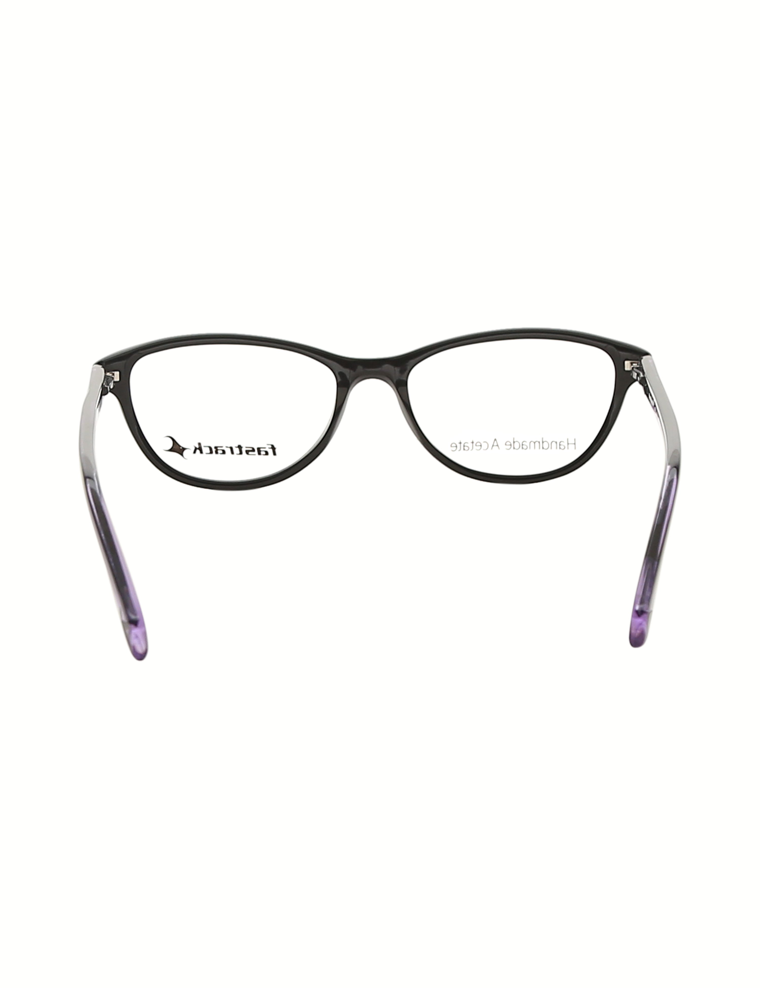 Crystal Purple And Black Cateye Rimmed Eyeglasses