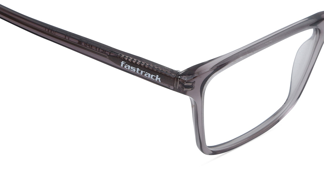 Grey Rectangle Rimmed Eyeglasses