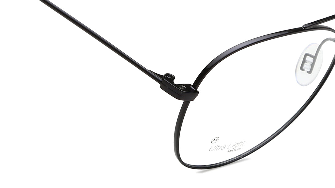 Black Aviator Rimmed Eyeglasses