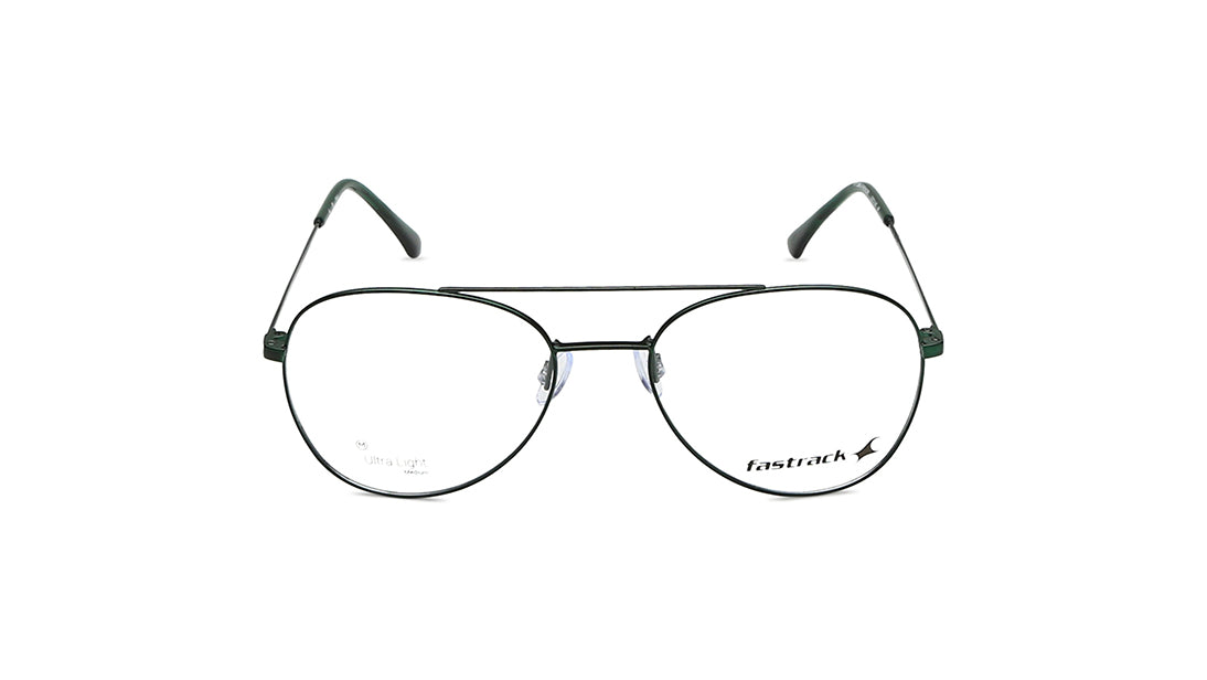 Metallic Green Aviator Rimmed Eyeglasses