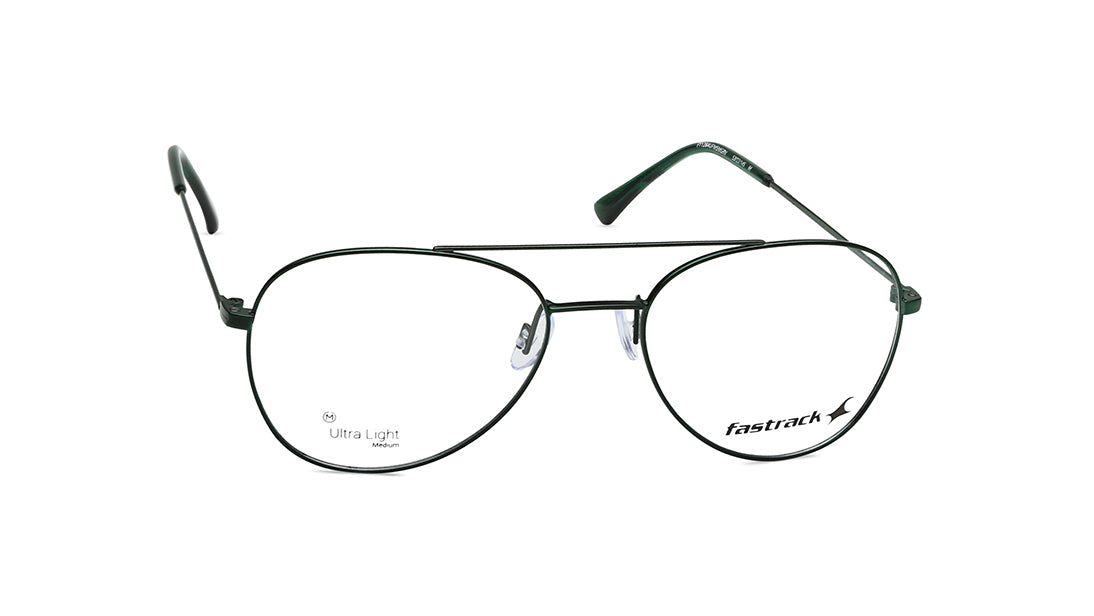 Metallic Green Aviator Rimmed Eyeglasses