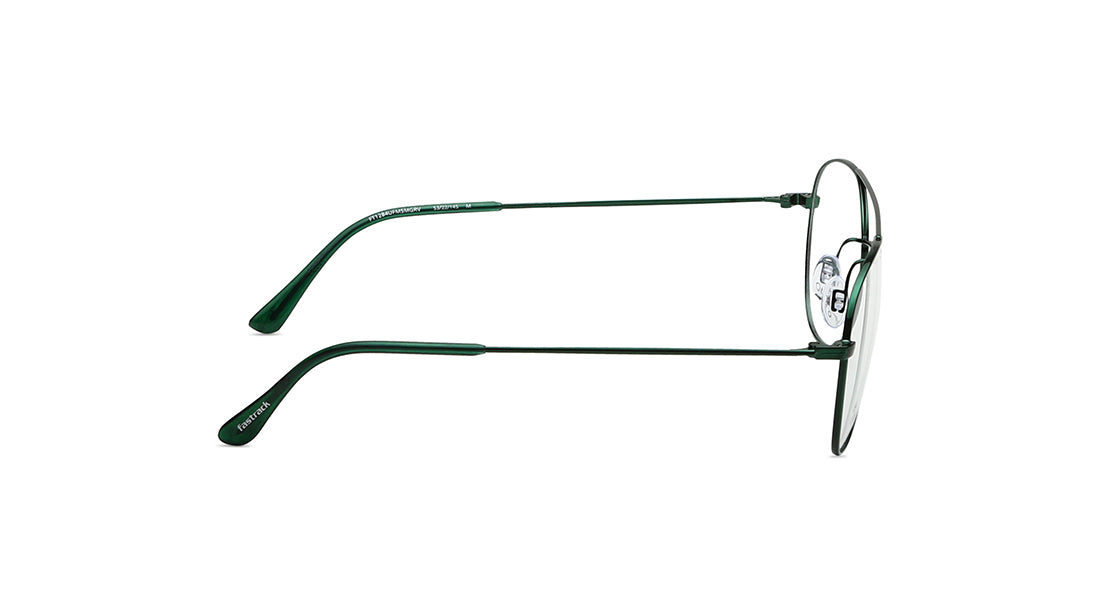 Metallic Green Aviator Rimmed Eyeglasses