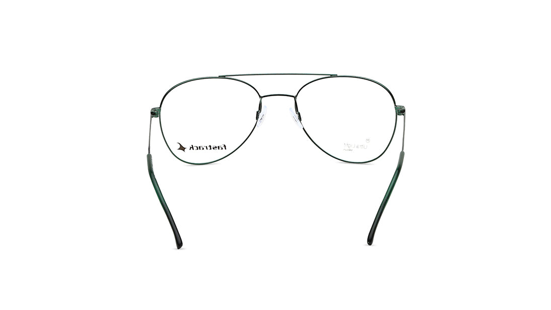 Metallic Green Aviator Rimmed Eyeglasses