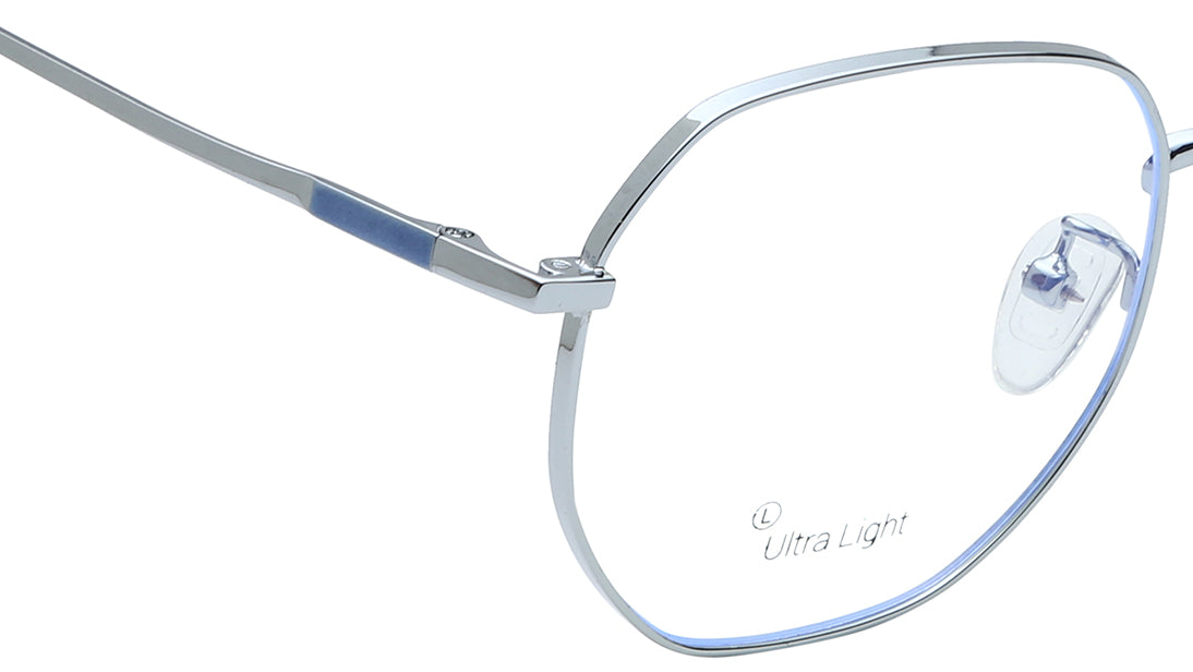 Silver Square Rimmed Eyeglasses