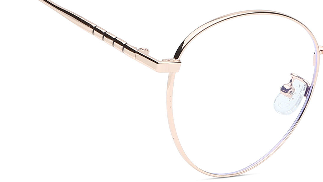 Gold Round Rimmed Eyeglasses