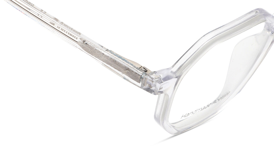 Transparent Hexagon Rimmed Eyeglasses