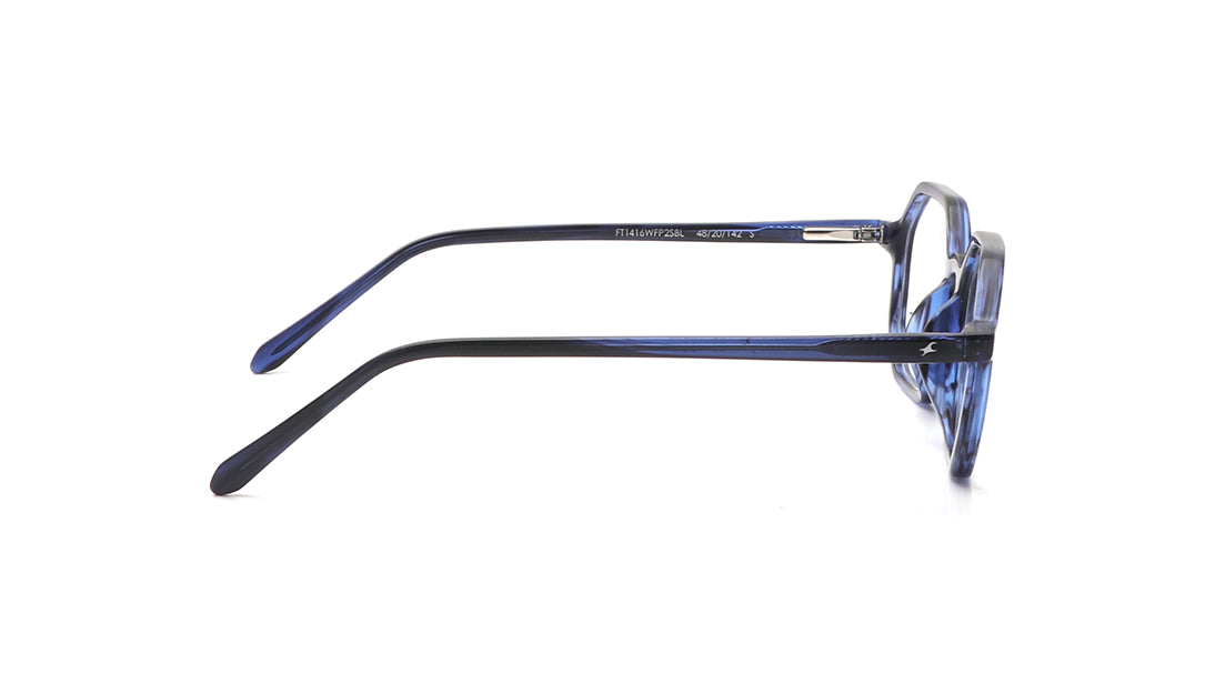 Blue Hexagon Rimmed Eyeglasses