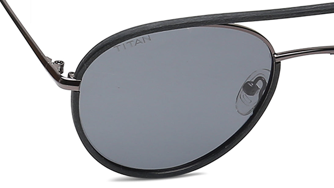 Grey Round Men Sunglasses