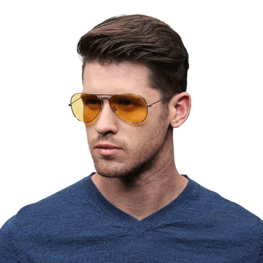 Gold Aviator Men Sunglasses