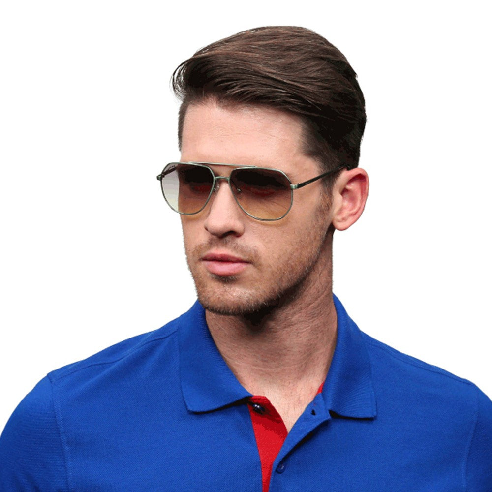 Green Aviator Men Sunglasses