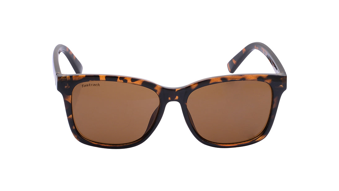 Brown Rectangle Rimmed Sunglasses(P474BR2V)