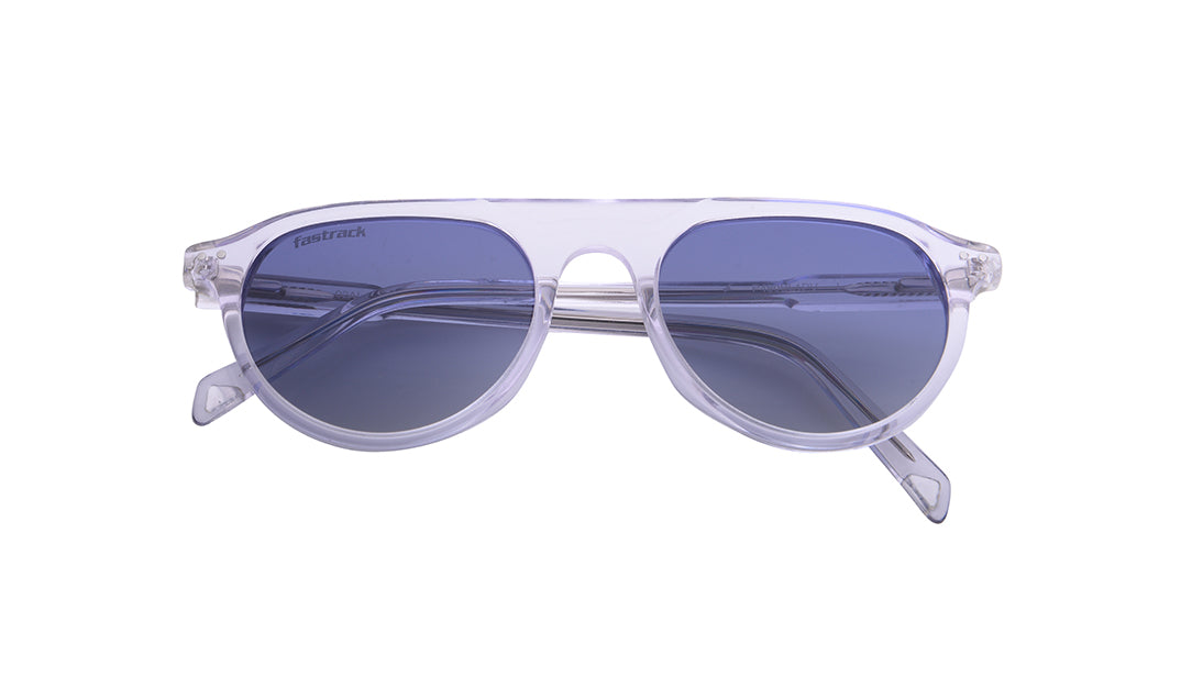 Blue Geometric Rimmed Sunglasses(P480BL1PV)