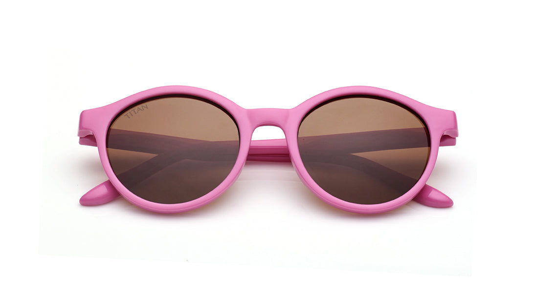 Brown Round Sunglasses for Kids