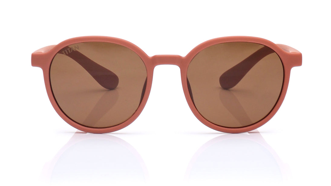 Brown Round Sunglasses for Kids