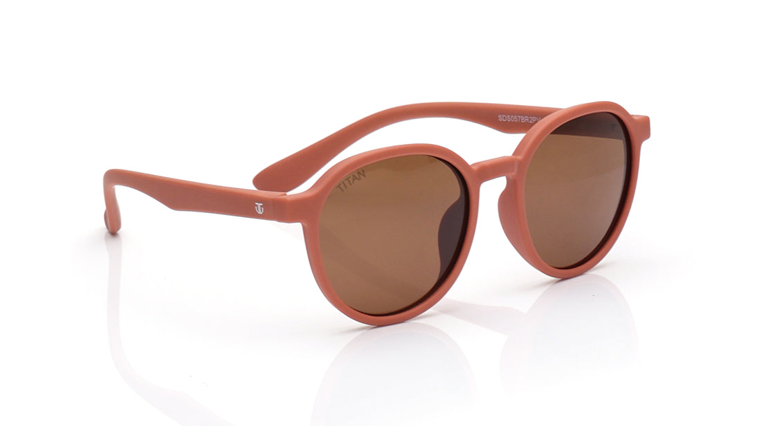 Brown Round Sunglasses for Kids